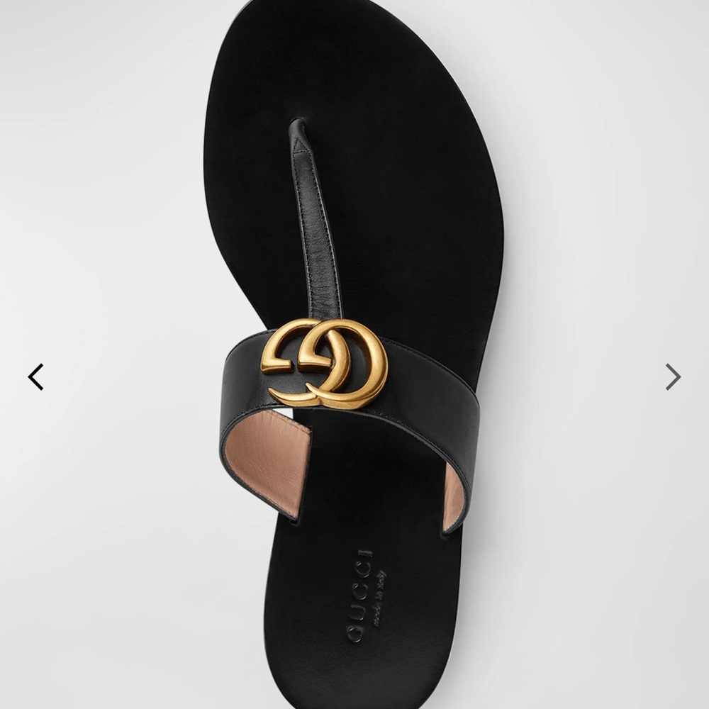 Gucci Black and Gold Women's Sandals